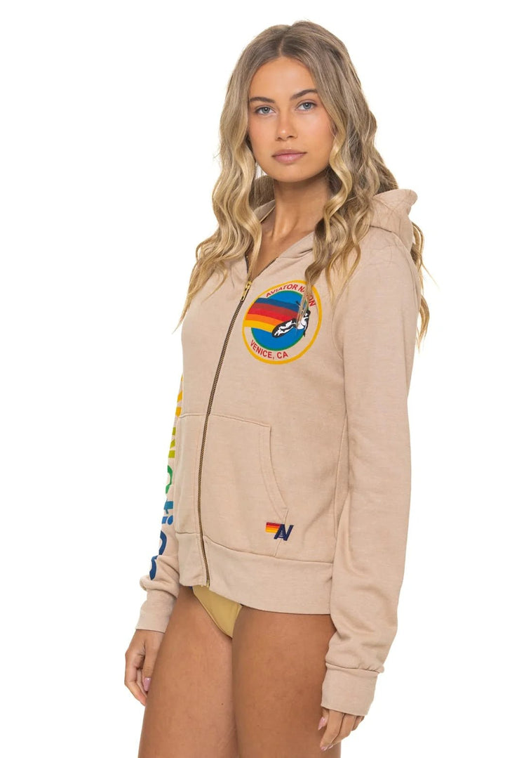 Aviator Nation Venice Hoodie in Sand - obligato