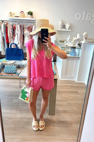 Axis V Neck in Pink - obligato