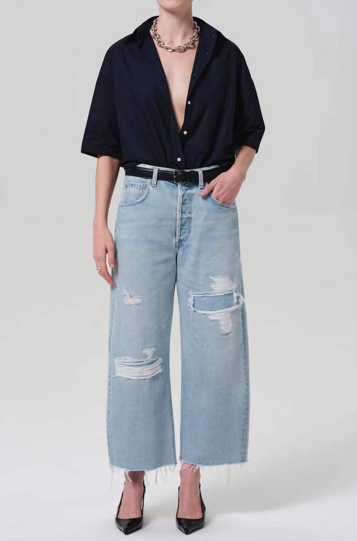 Ayla Raw Hem Crop In Vaquero - obligato