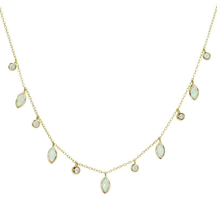 Drops of Spring Opal Choker Necklace: Orange Opal