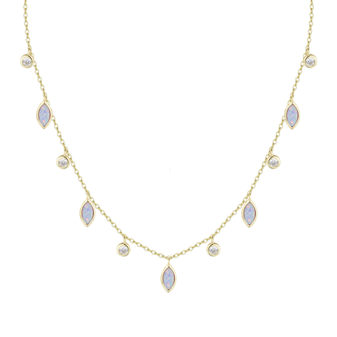 Drops of Spring Opal Choker Necklace: Orange Opal