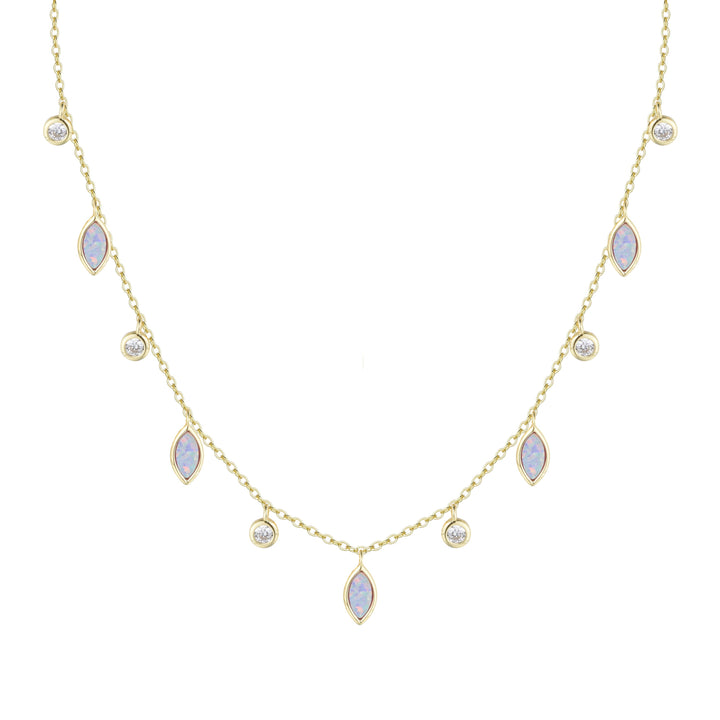 Drops of Spring Opal Choker Necklace: Tangerine Opal