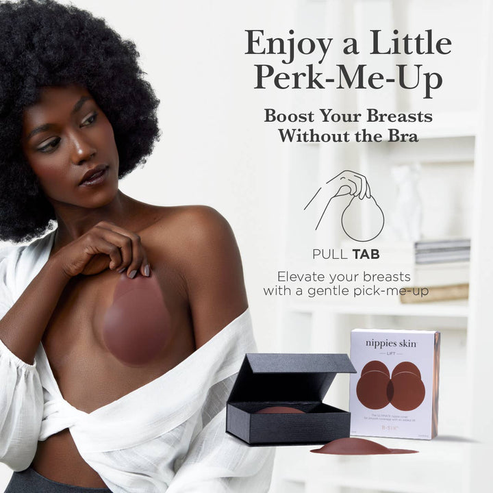 Nippies Skin Adhesive Nipple Covers with Lifting Tab: Creme / Size 1