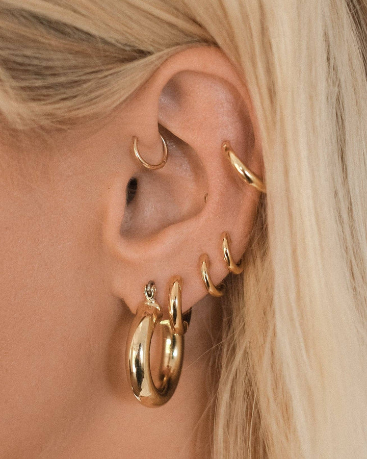 Baby Amalfi Tube Hoops - Gold - obligato