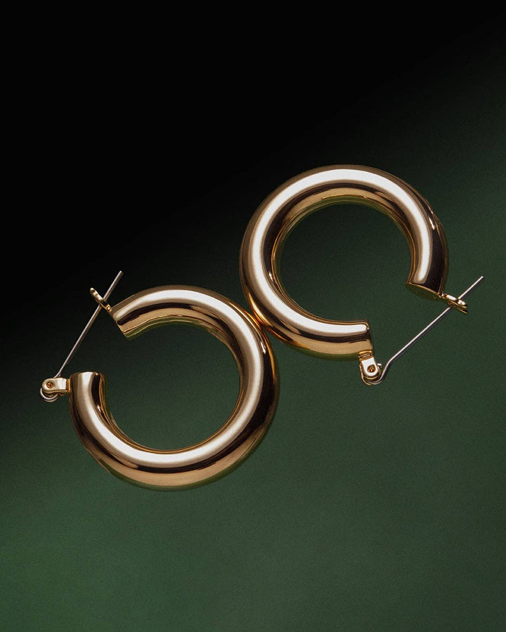 Baby Amalfi Tube Hoops - Gold - obligato