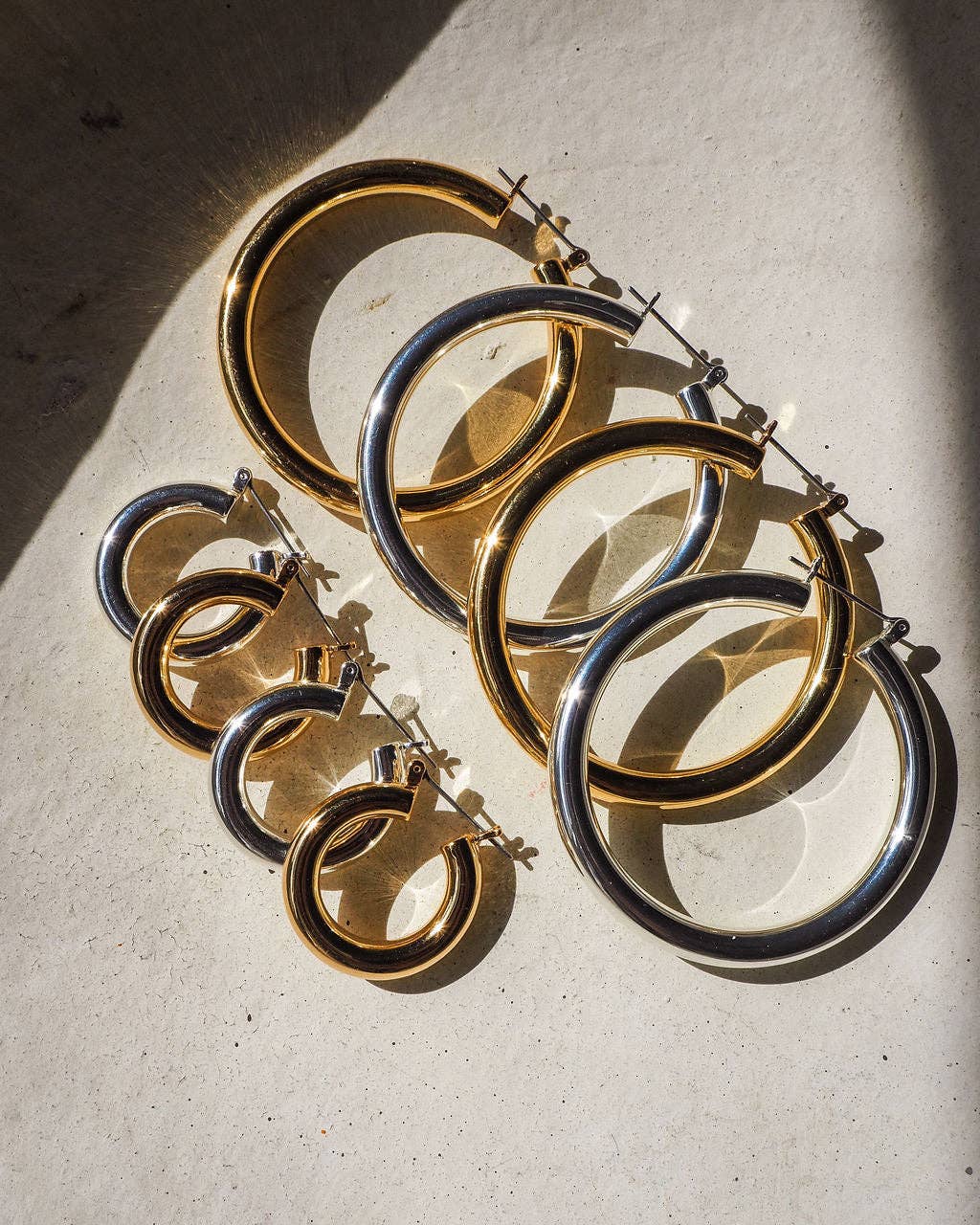 Baby Amalfi Tube Hoops - Gold - obligato