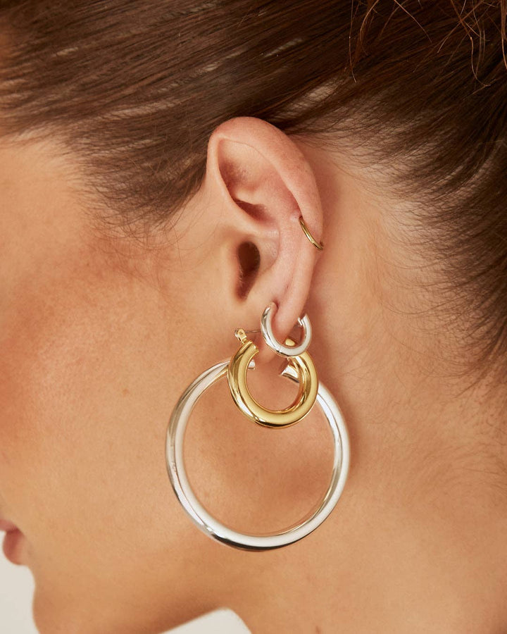 Baby Amalfi Tube Hoops - Gold - obligato