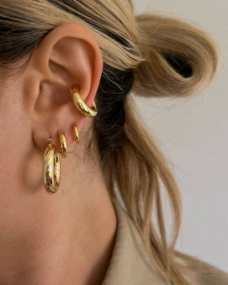 Baby Amalfi Tube Hoops - Gold - obligato