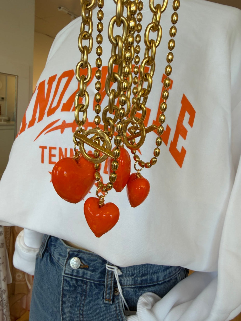 Bacio Necklace in Orange - obligato