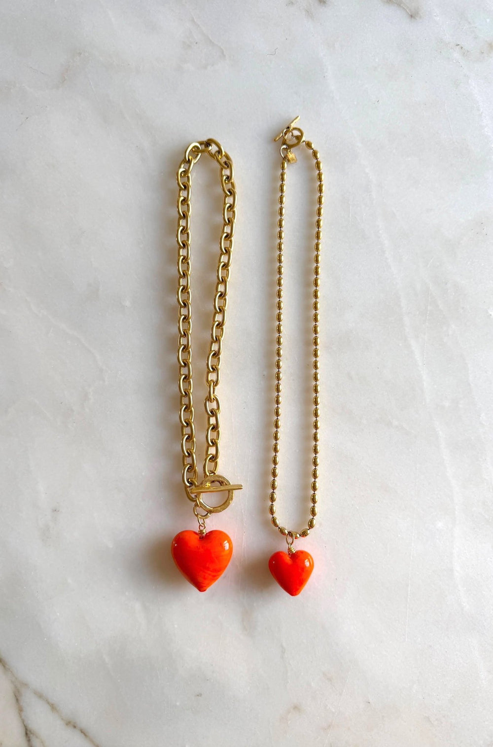 Bacio Necklace in Orange - obligato