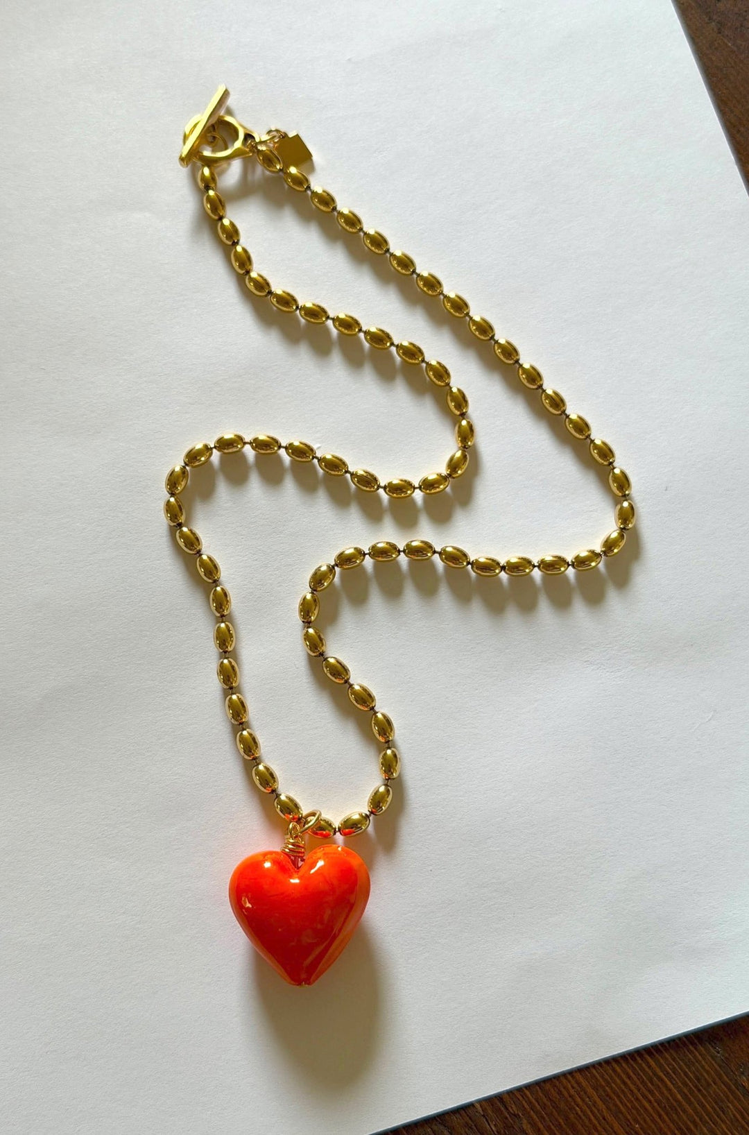 Bacio Necklace in Orange - obligato
