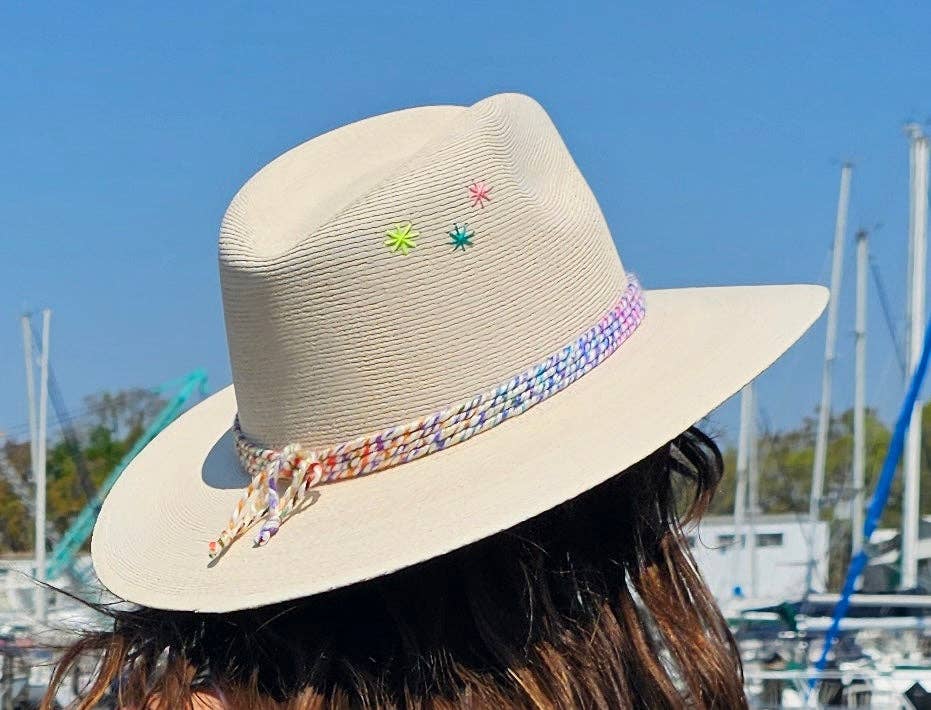 Baldiz "Burst" Hat: Rainbow White Rope - obligato