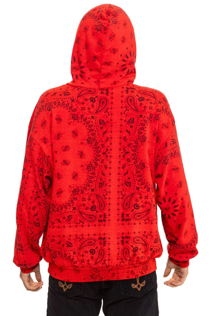 Bandana Lover Pullover Hoodie Relaxed in Flash Red - obligato