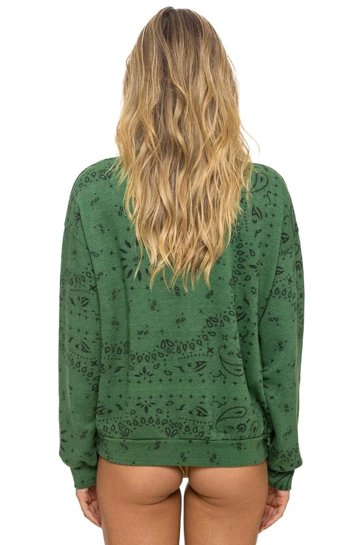 BANDANA RELAXED CREW SWEATSHIRT - PALM - obligato
