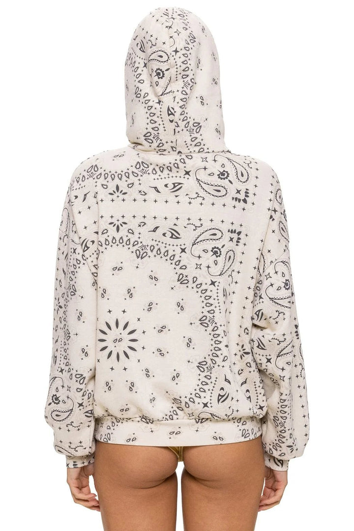 BANDANA RELAXED PULLOVER HOODIE - VINTAGE WHITE - obligato