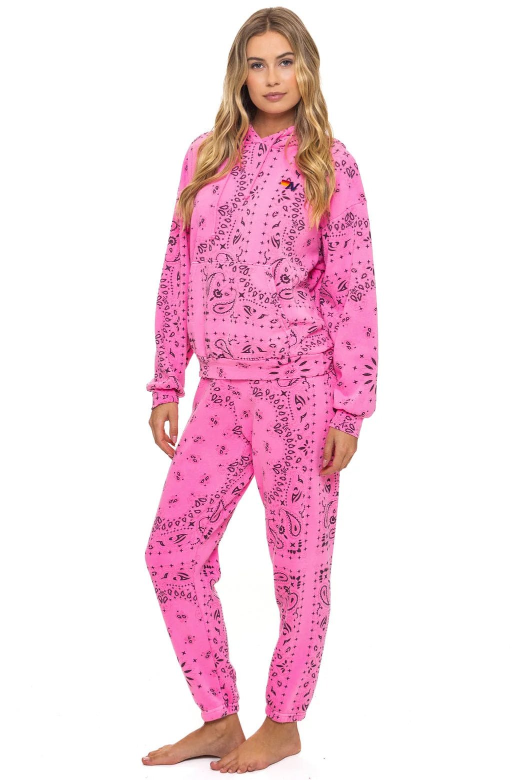 Bandana Womens Sweatpant in Neon Pink - obligato