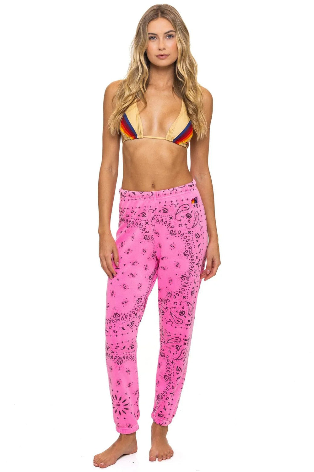 Bandana Womens Sweatpant in Neon Pink - obligato