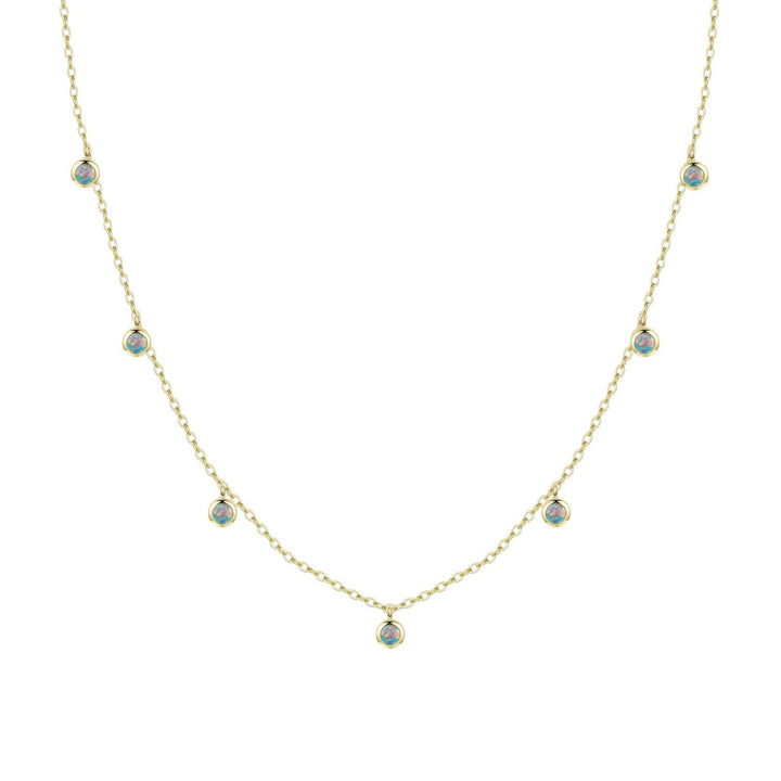 Opal Dew Drops Reversible Layering Necklace: Tangerine Opal