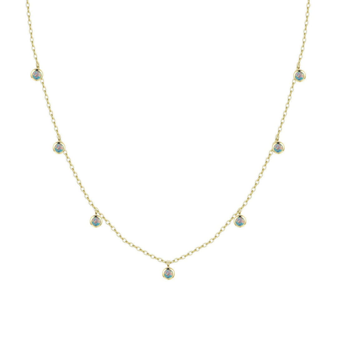 Opal Dew Drops Reversible Layering Necklace: Orange Opal