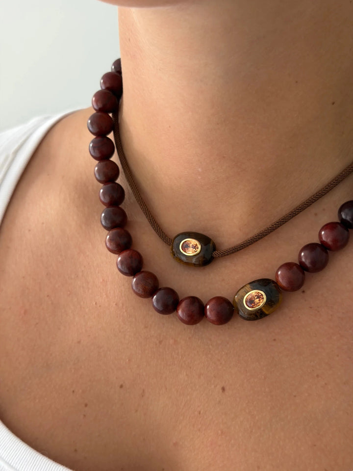 Beaded Hillstone Necklace - obligato