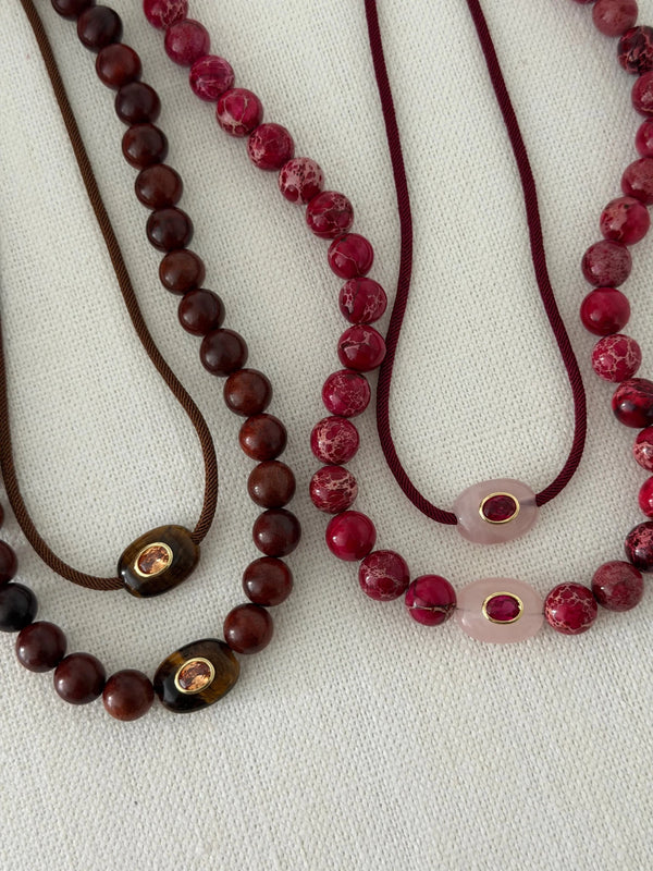 Beaded Hillstone Necklace - obligato
