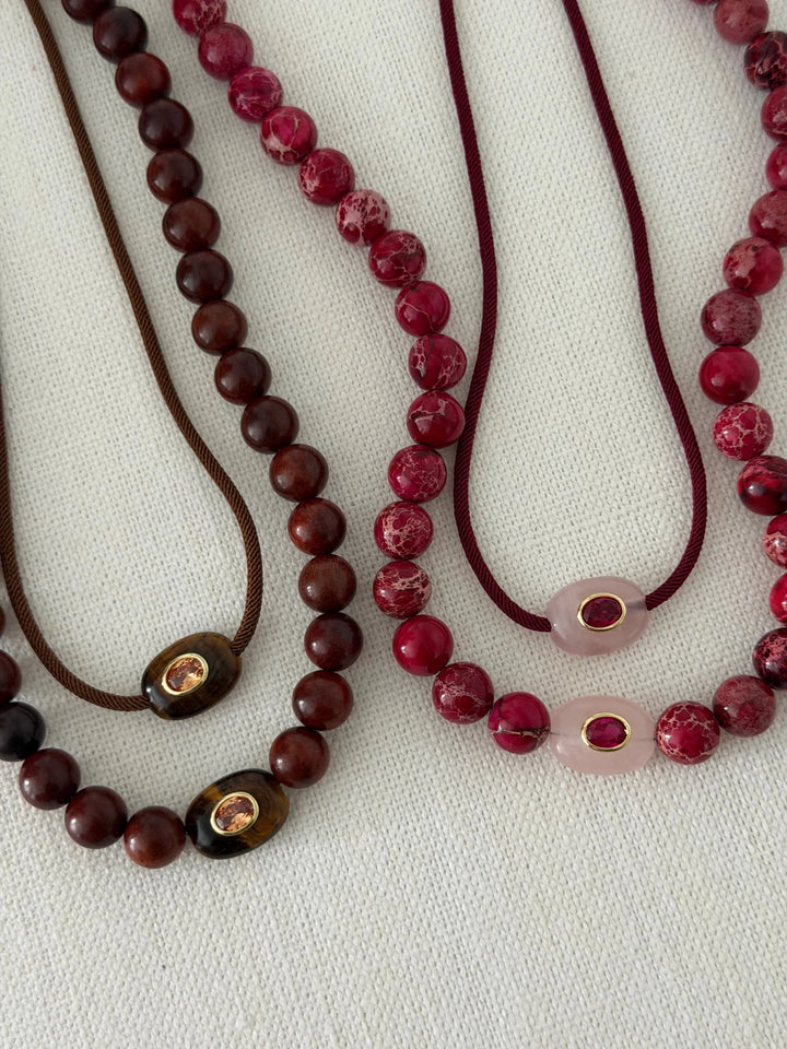 Beaded Hillstone Necklace - obligato