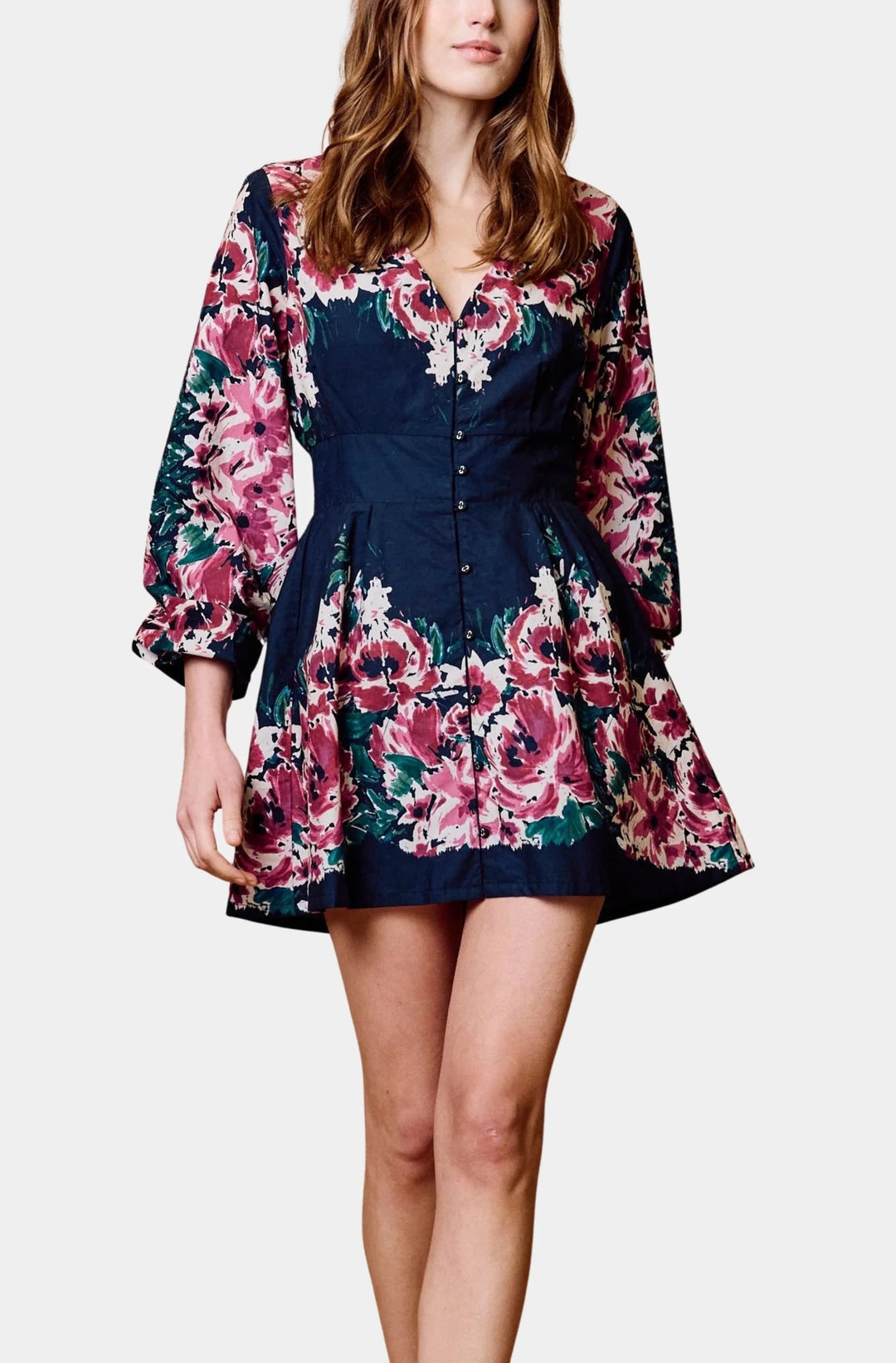 Beatrix Mini Dress in Violette Print - obligato