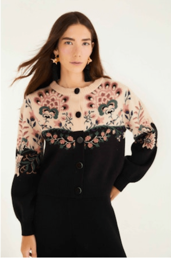 Belle Garden Mixed Knit Cardigan - obligato