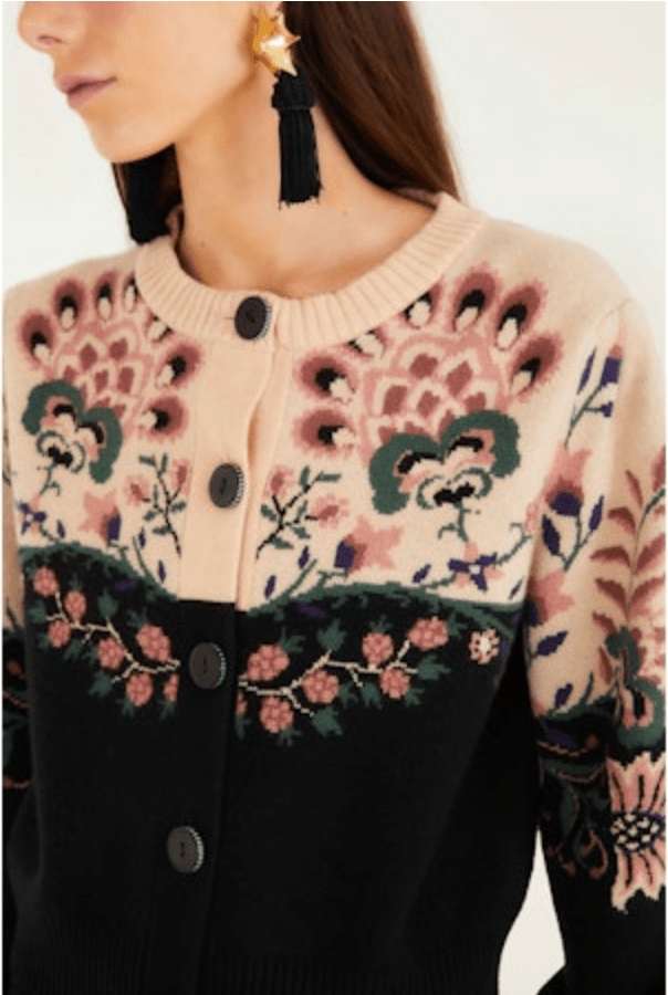 Belle Garden Mixed Knit Cardigan - obligato