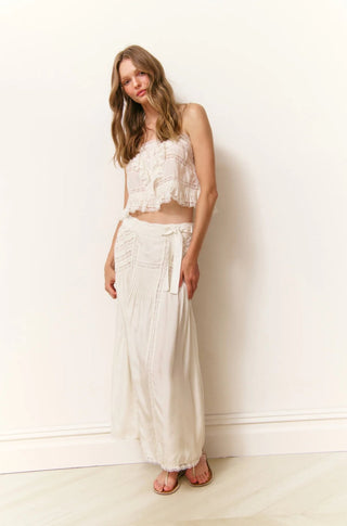 Beloria Silk Lace - Detailed Maxi Skirt - obligato
