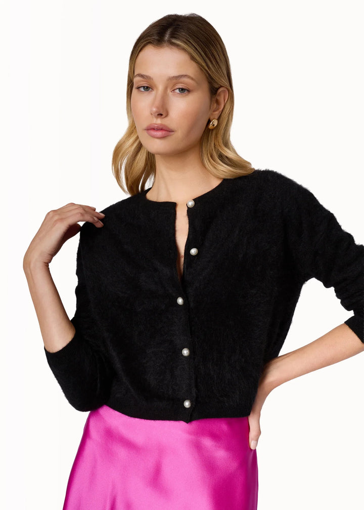 Benning Pearl Cashmere Cardigan Black - obligato