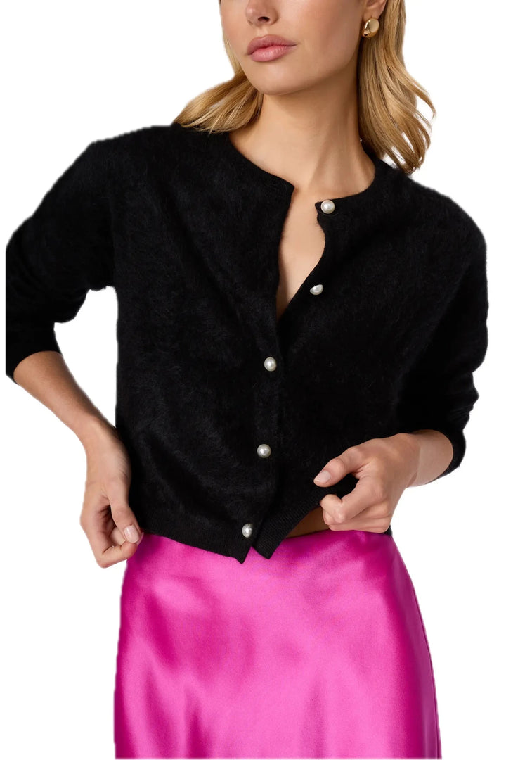 Benning Pearl Cashmere Cardigan Black - obligato