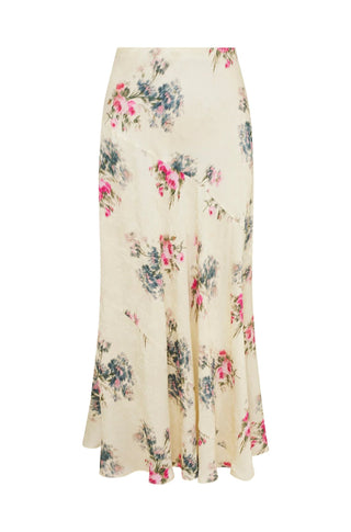 Bertha Silk Floral Maxi Skirt - obligato