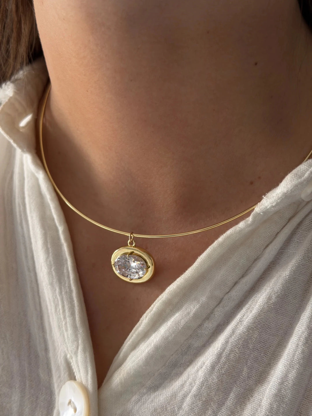 Beverly Bezel Necklace - obligato