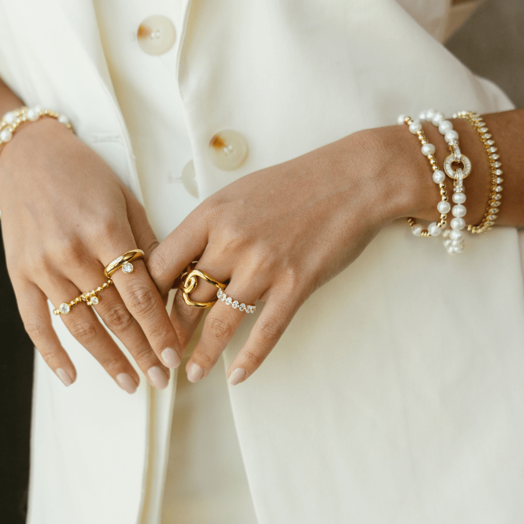 Bezel Beaded Ring: 6 - obligato