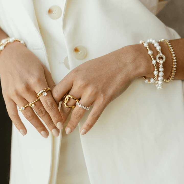 Bezel Beaded Ring: 6 - obligato