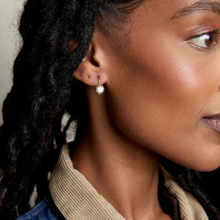 Bezel Drop Earring - obligato