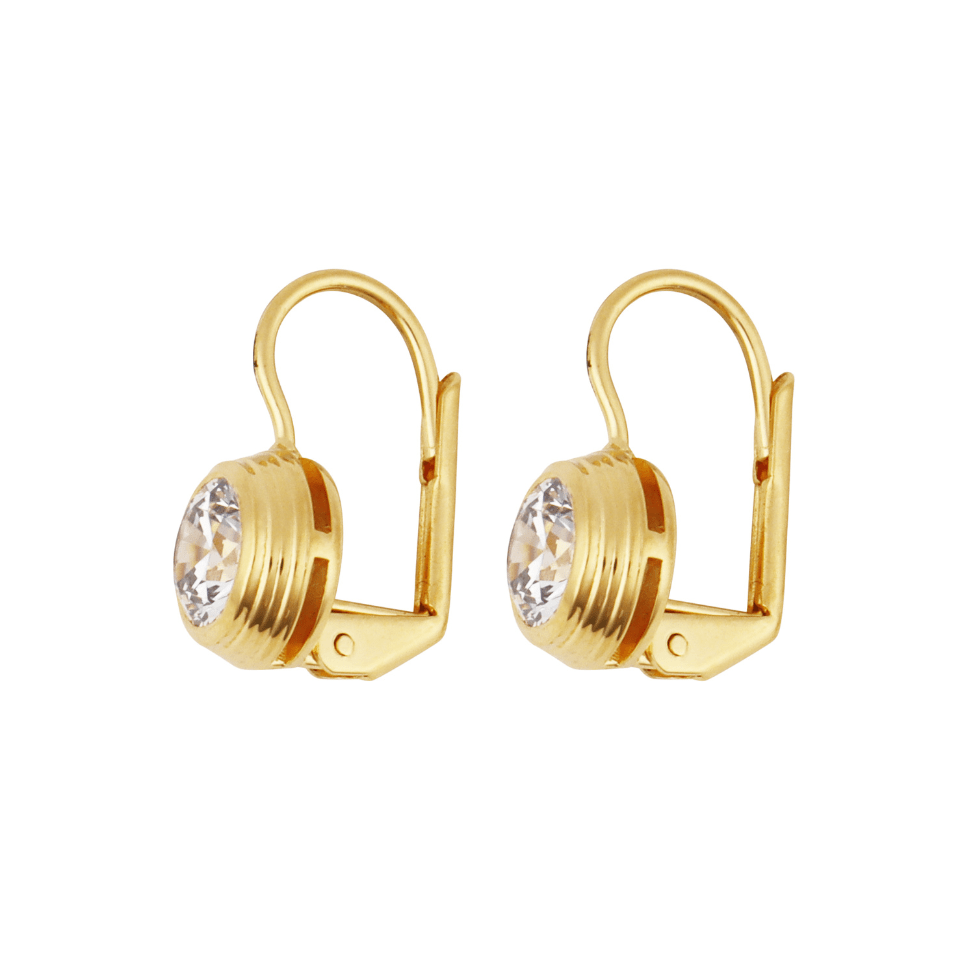 Bezel Drop Earrings - obligato