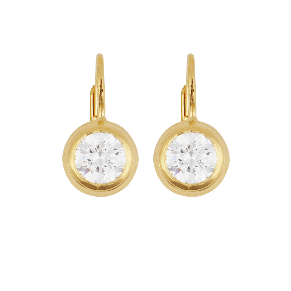 Bezel Drop Earrings - obligato
