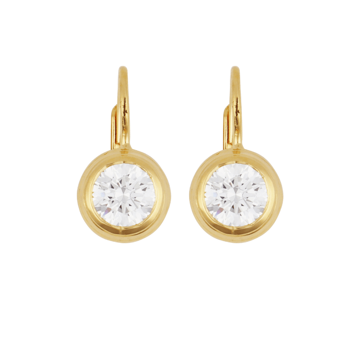 Bezel Drop Earrings - obligato
