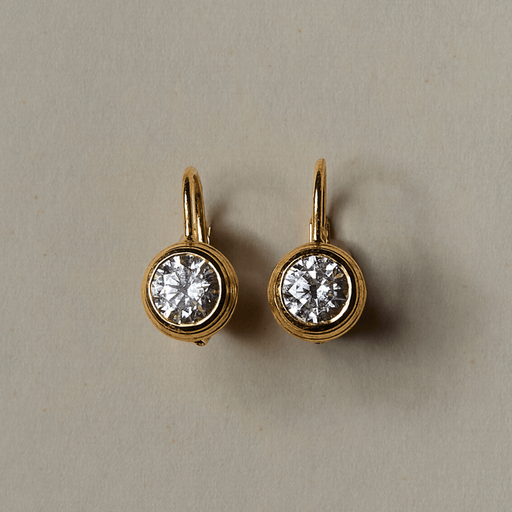 Bezel Drop Earrings - obligato