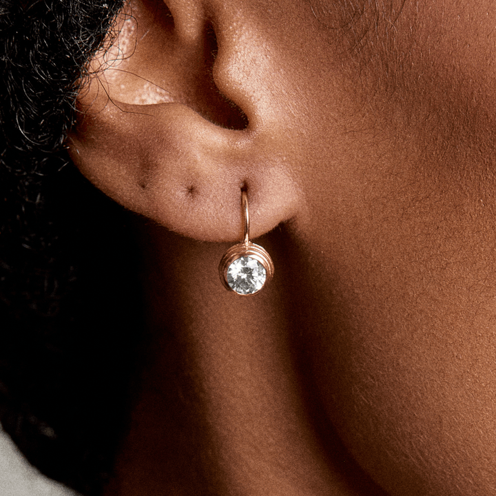 Bezel Drop Earrings - obligato