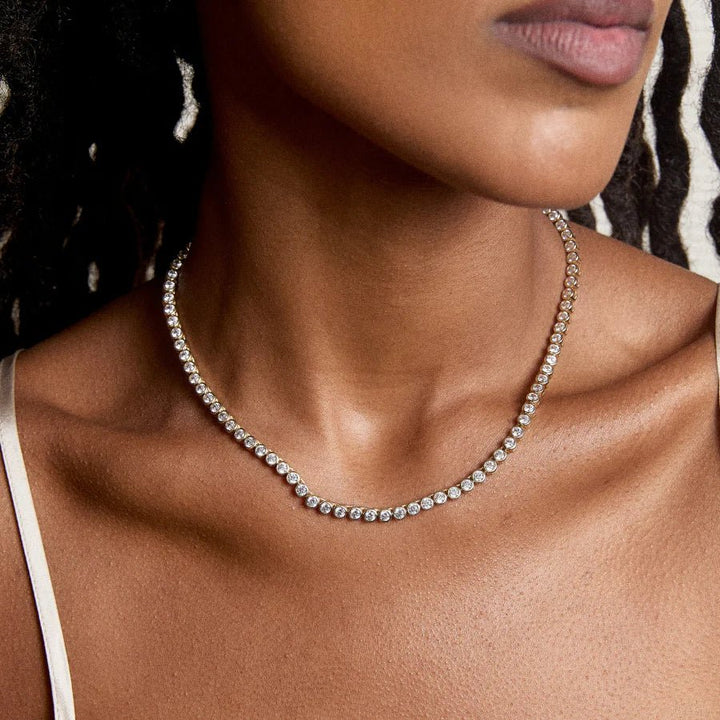 Bezel Tennis Necklace - obligato