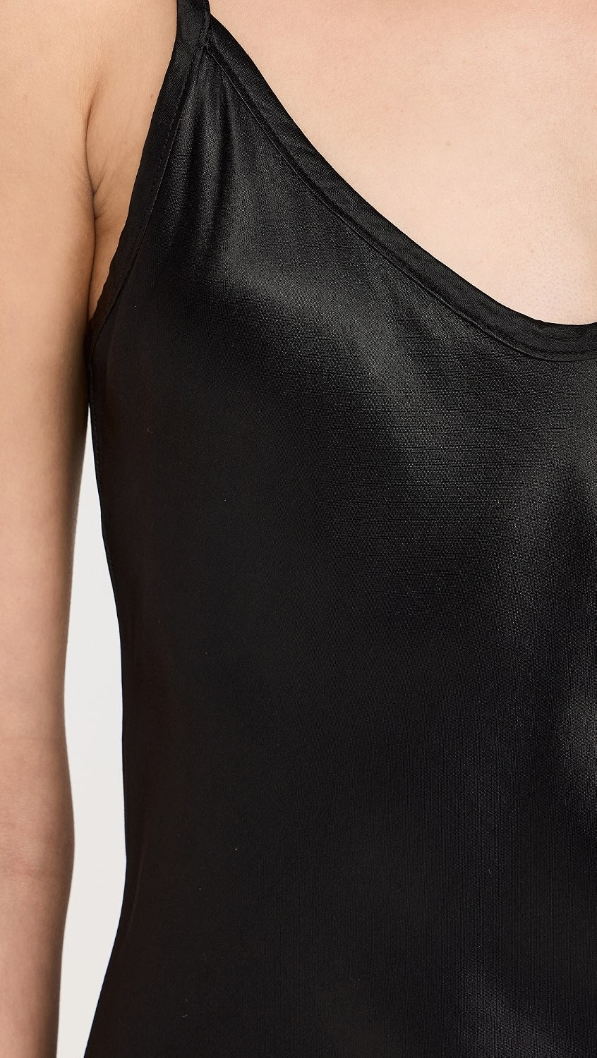 Bias Cut Slip Dress in Black - obligato