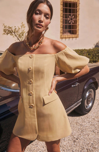 Biviana Dress in Butter Yellow - obligato
