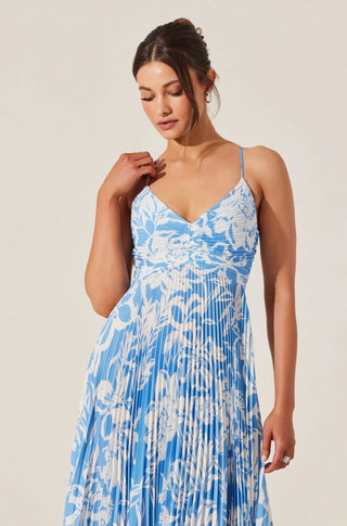 Blythe Dress in Blue Floral - obligato