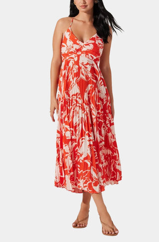 Blythe Dress in Hot Orange Floral - obligato