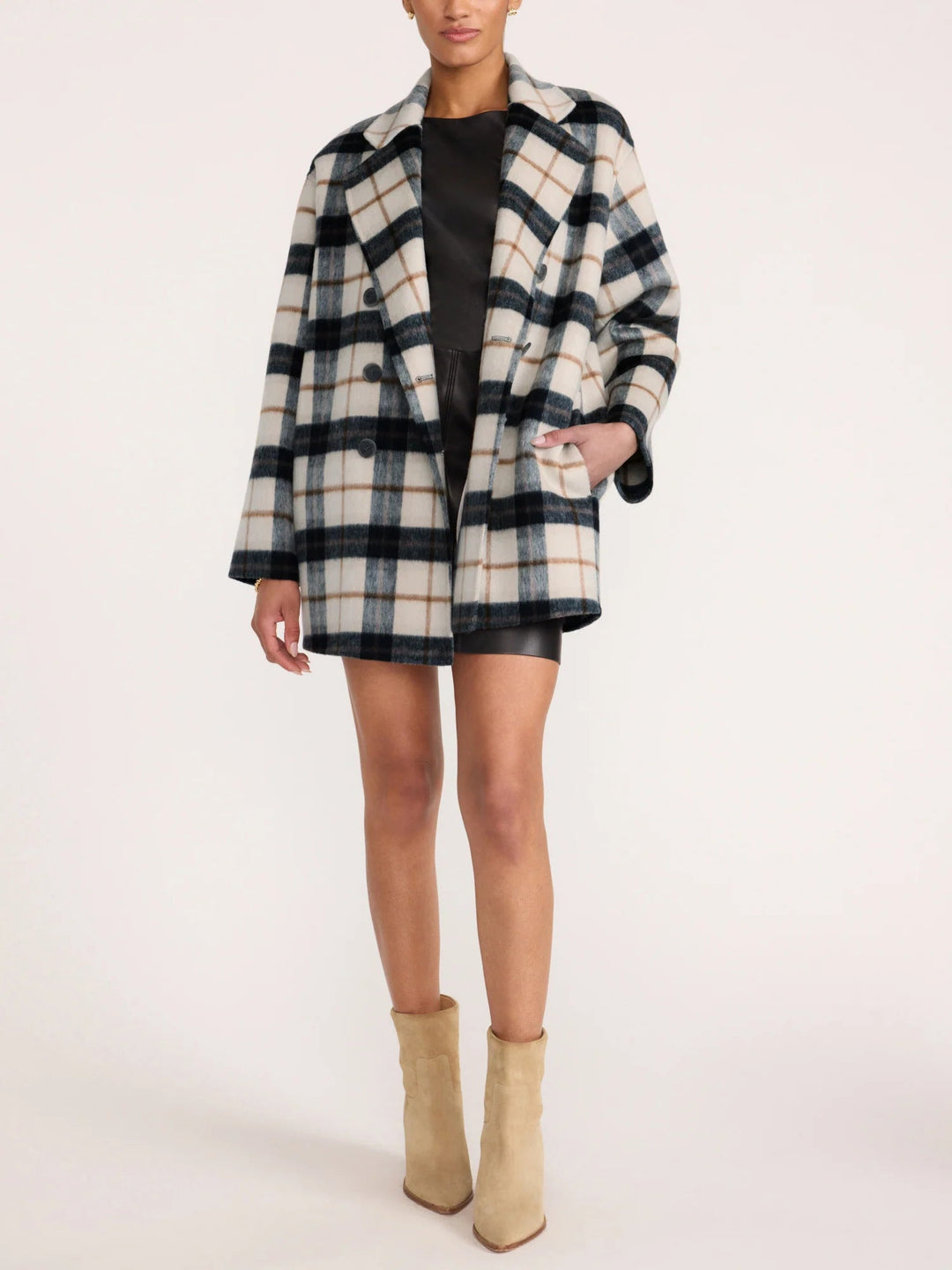 Bodhi Double Breasted Plaid Coat - obligato