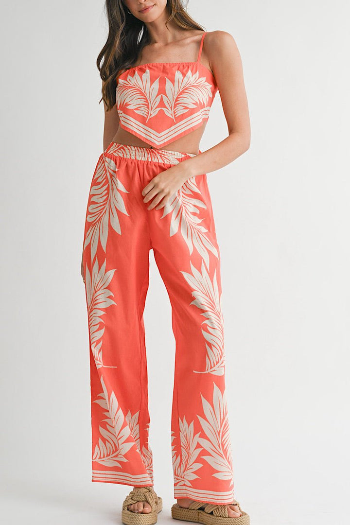 Bonita Pant Set in Clementine - obligato