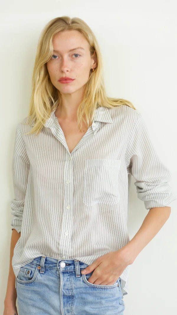 Boyfriend Top in Cannoli Stripe - obligato